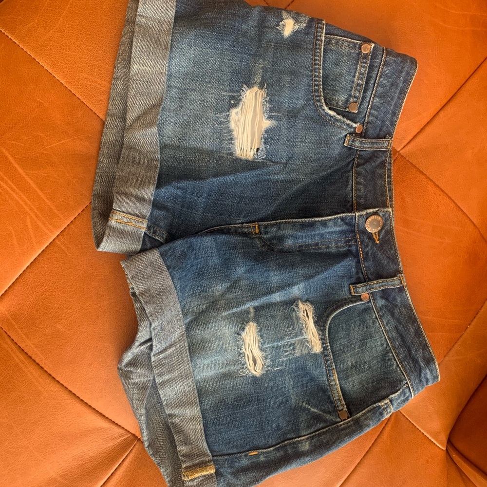 Distressed Denim Shorts Size US 6